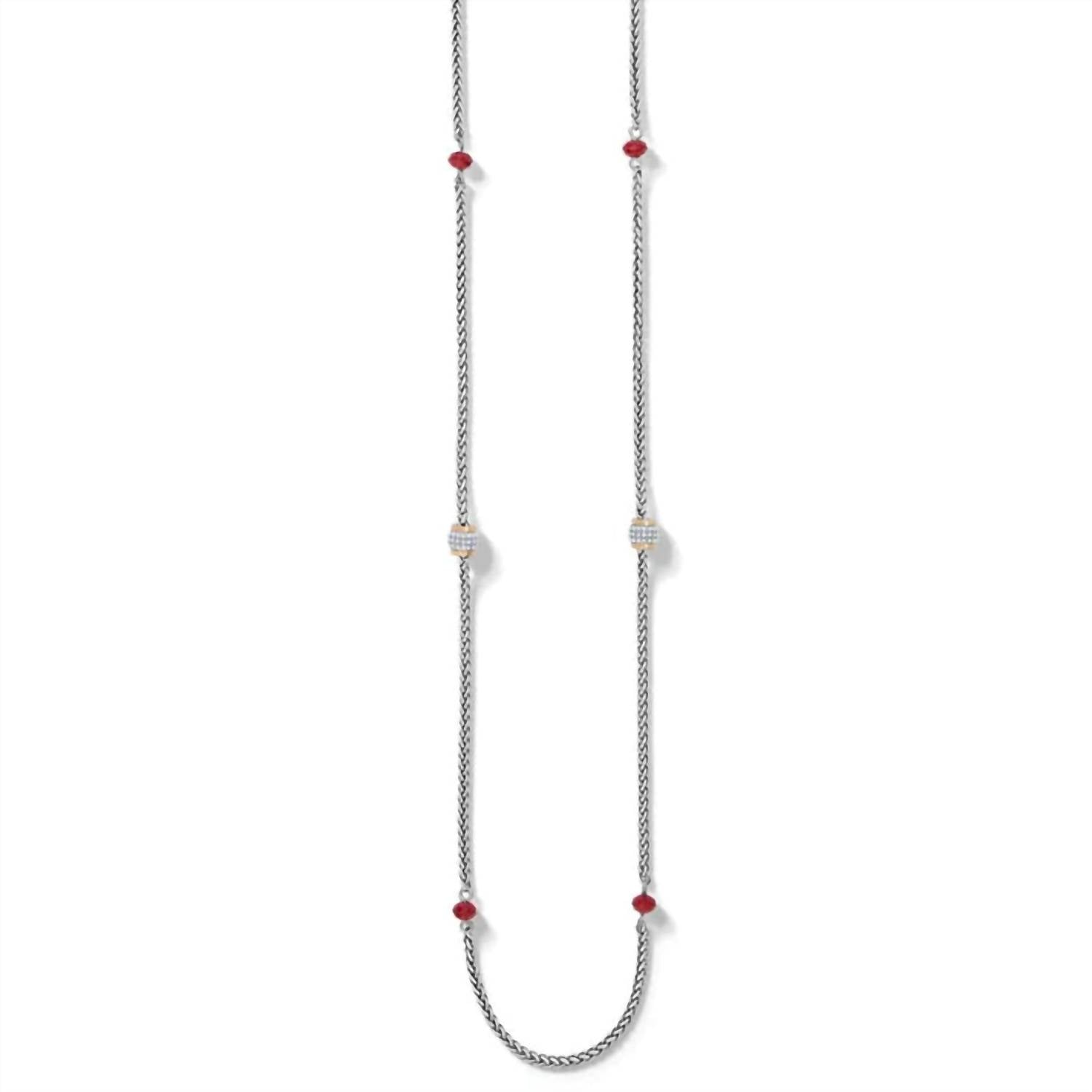 Women's Meridian Two Tone Long Necklace In Gold-red