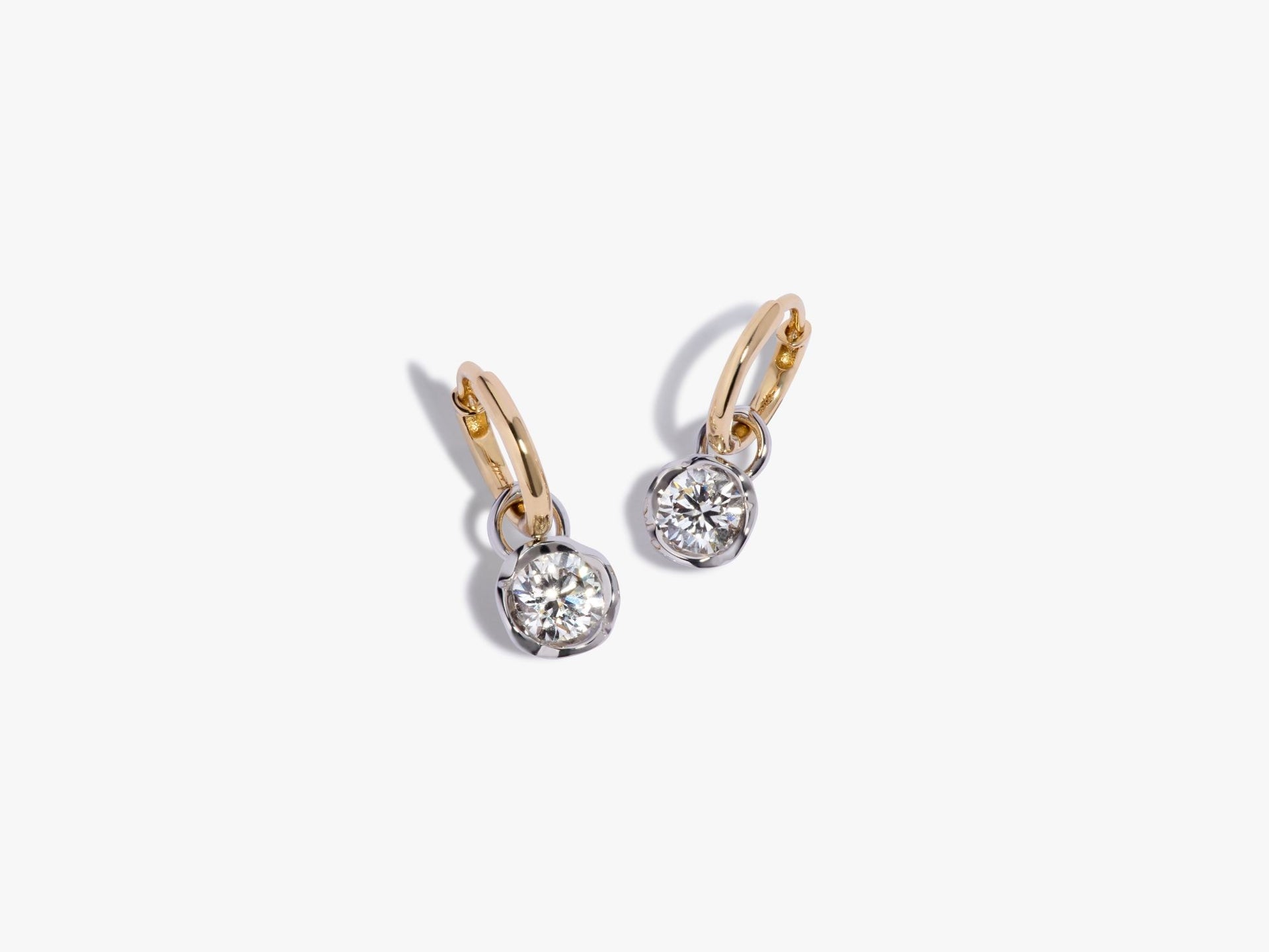 Small Hoop Whoopsie Daisy 1ct Diamond Earrings