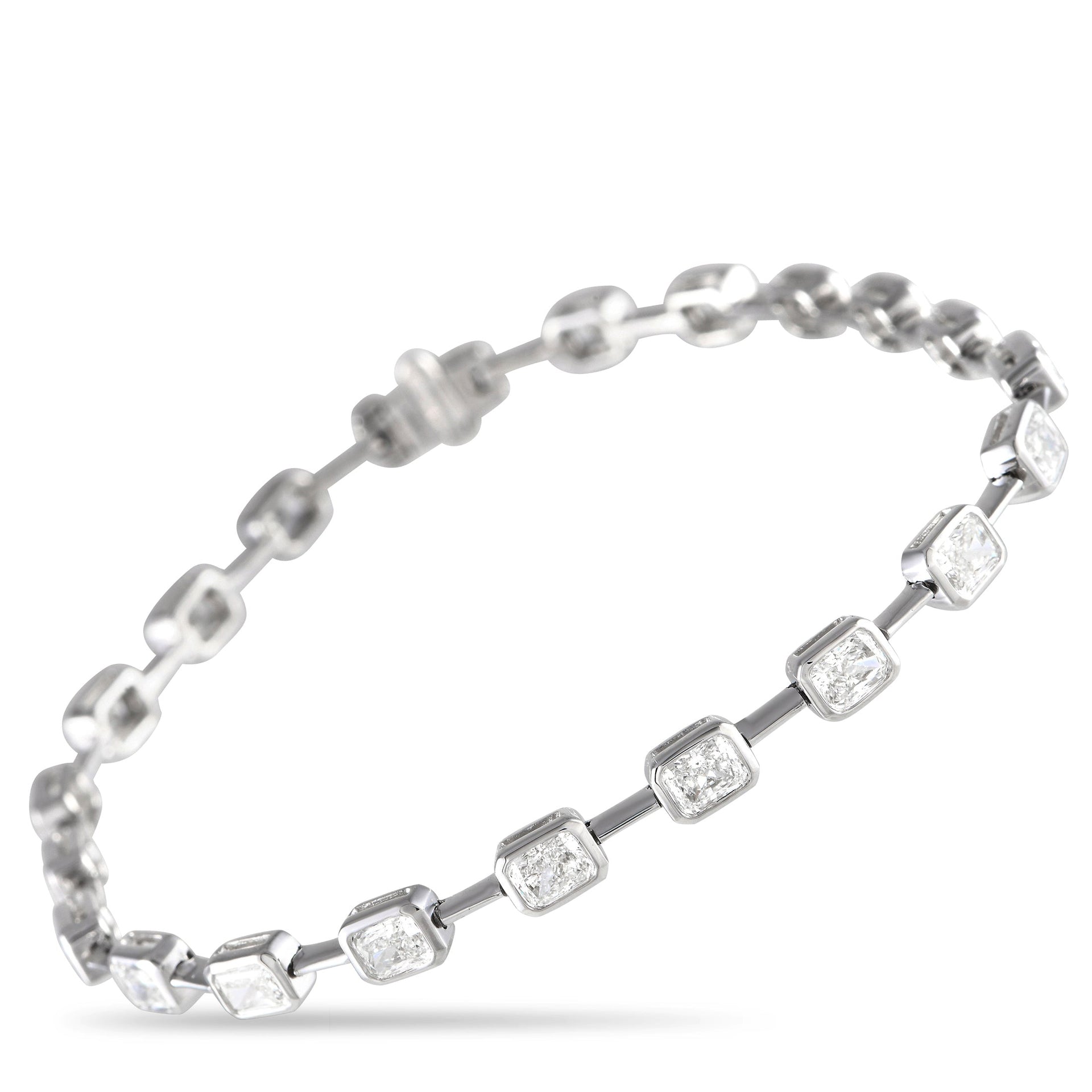 LB Exclusive 18K White Gold 4.20ct Diamond Bracelet