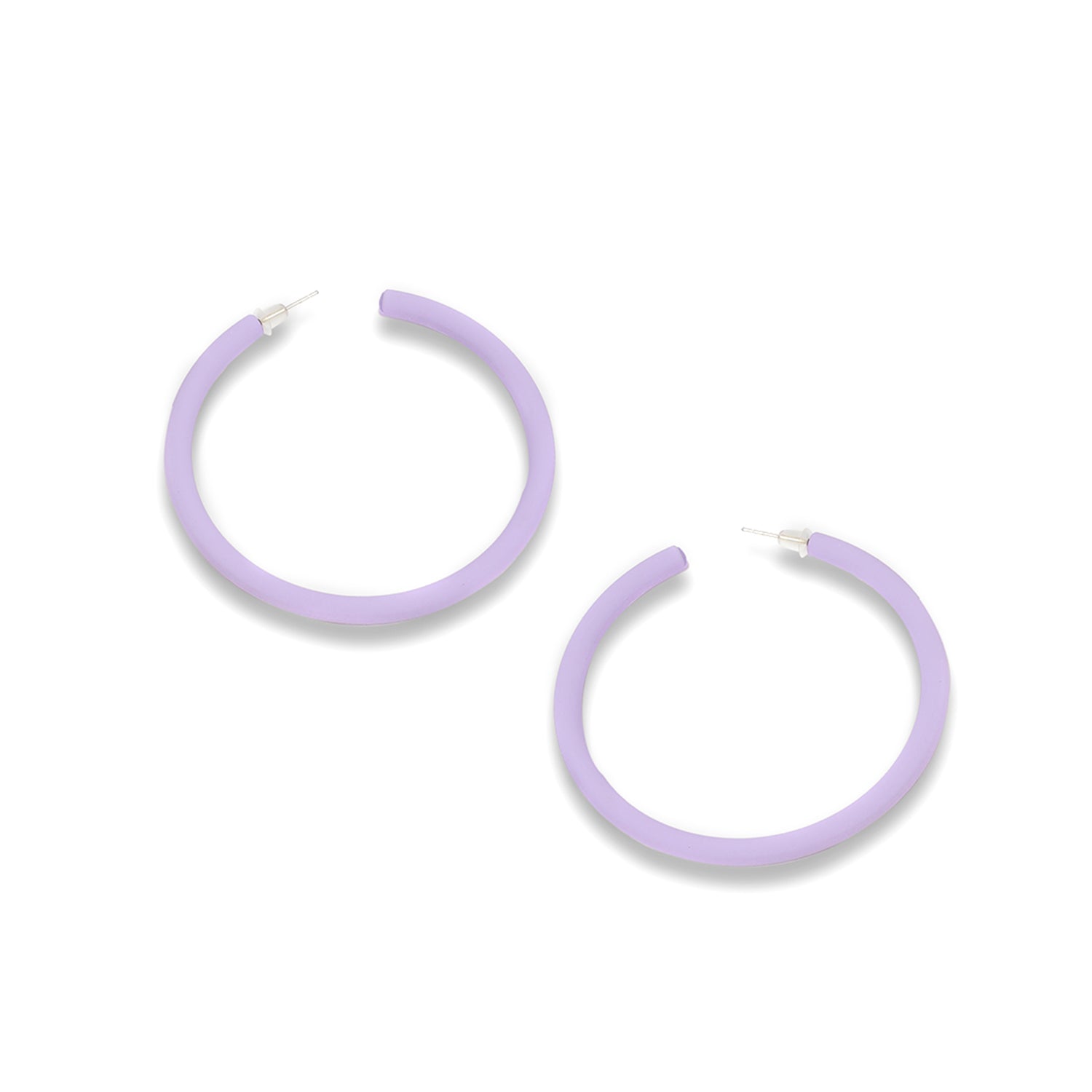 Purple Color Gold Plated Casual Designer Hoop Earring For Women's