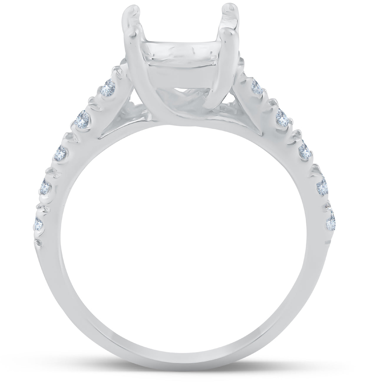 Diamond Semi Mount 14k White Gold Engagement Setting