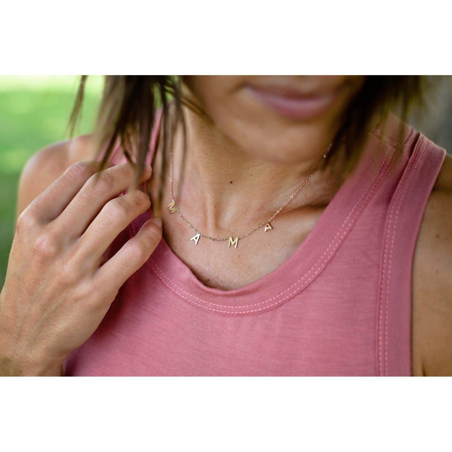 Women's Mama Necklace In Rose Gold
