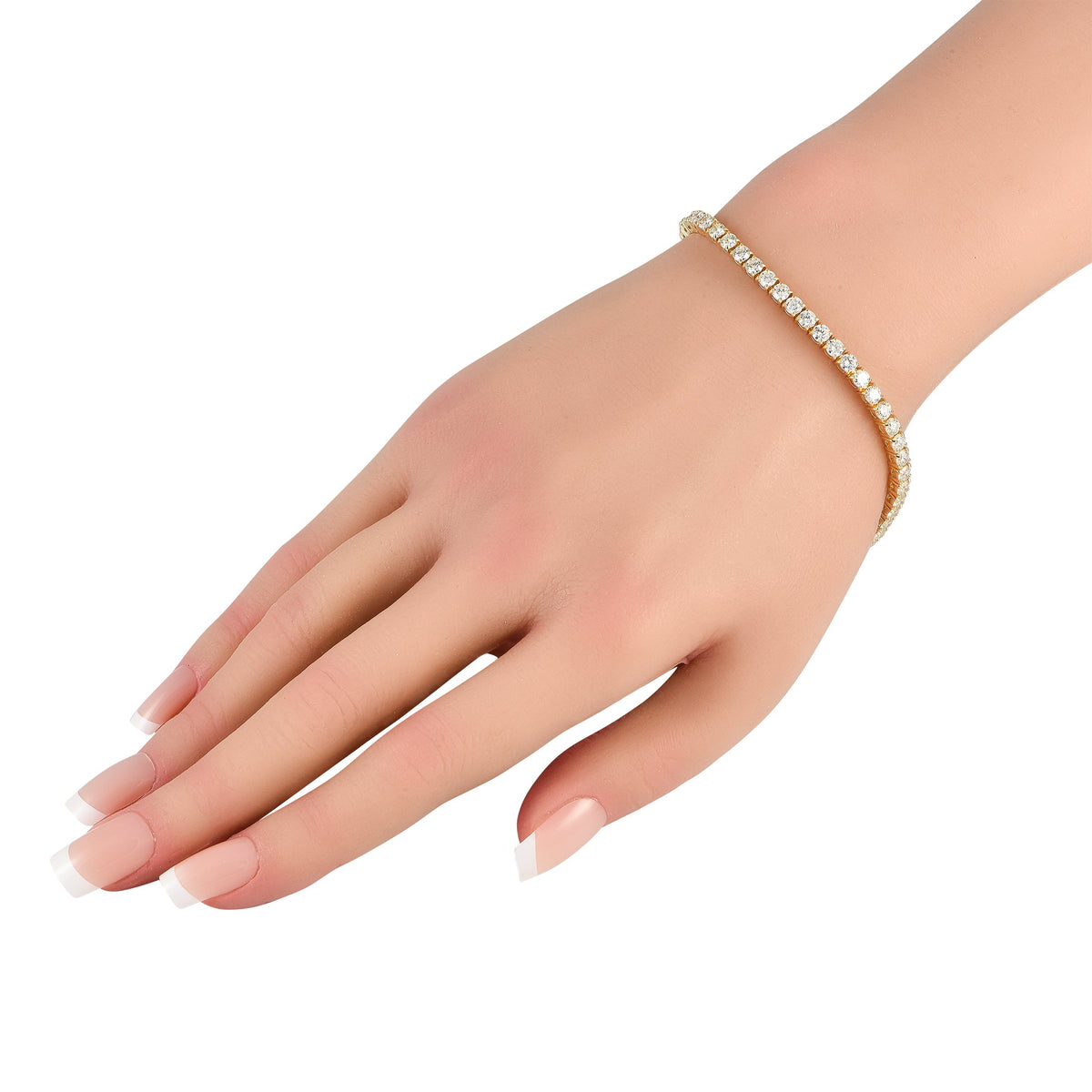 LB Exclusive 18K Yellow Gold 6.63ct Diamond Tennis Bracelet MF15-122624
