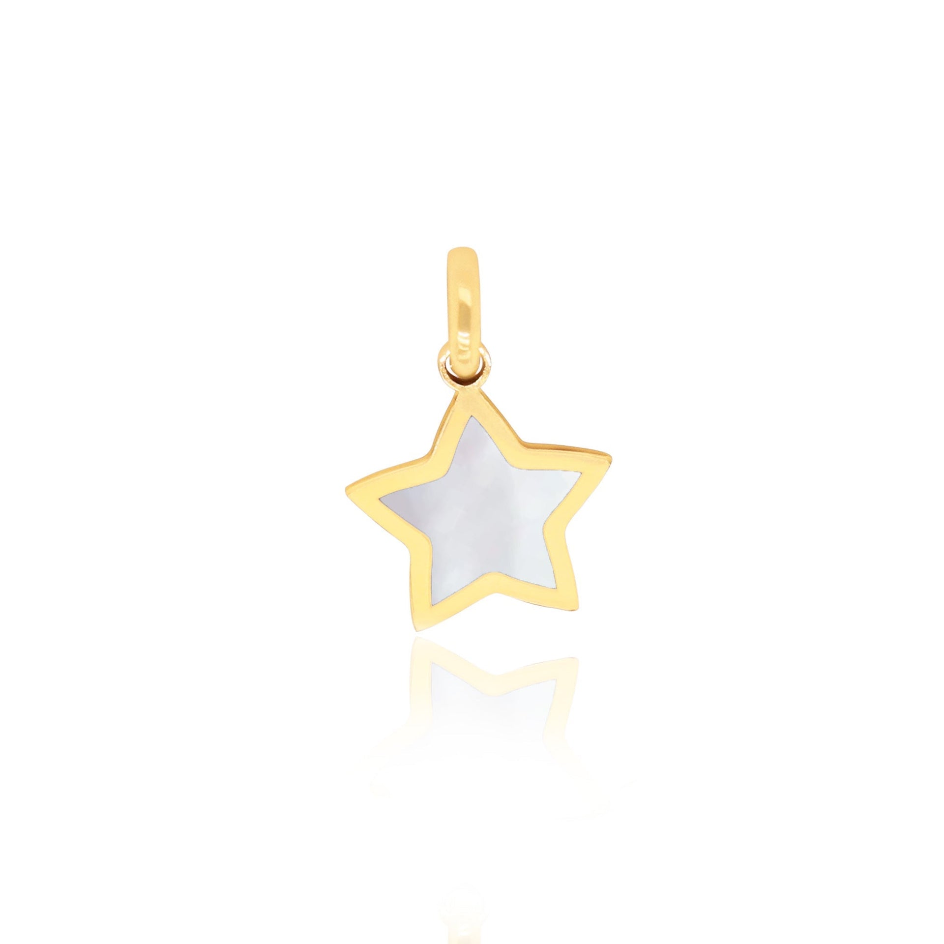 Mother Of Pearl Star Charm 10mm