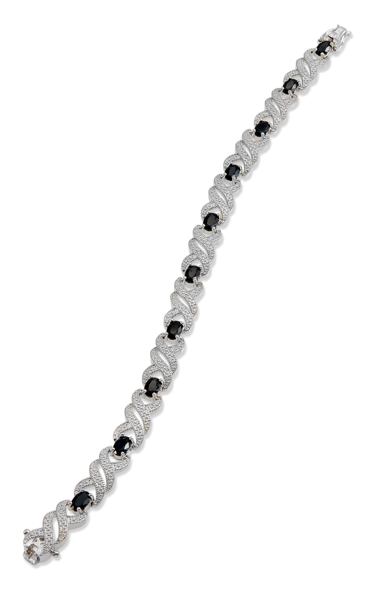 Genuine Gemstone and Diamond Bracelet