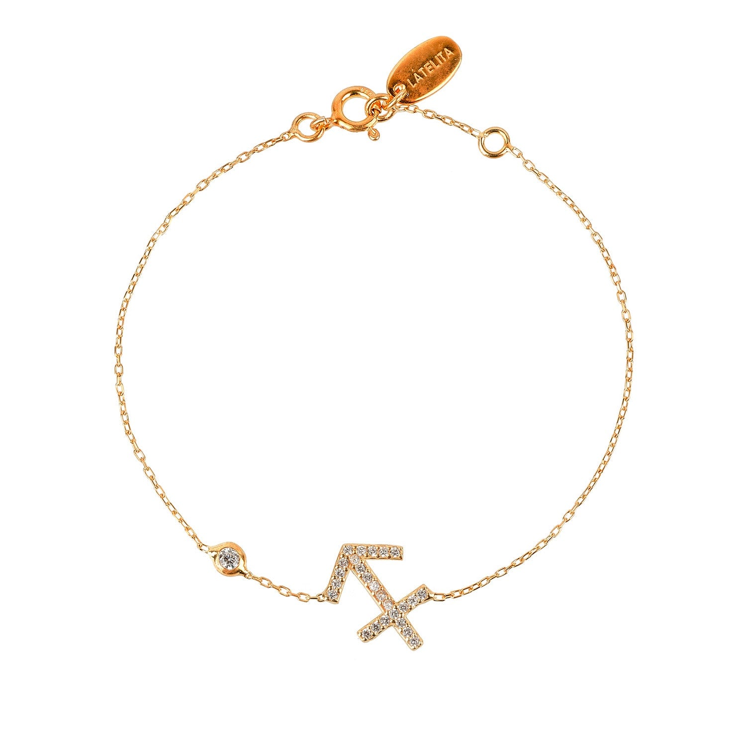 Zodiac Horoscope Star Sign Bracelet Sagittarius Gold