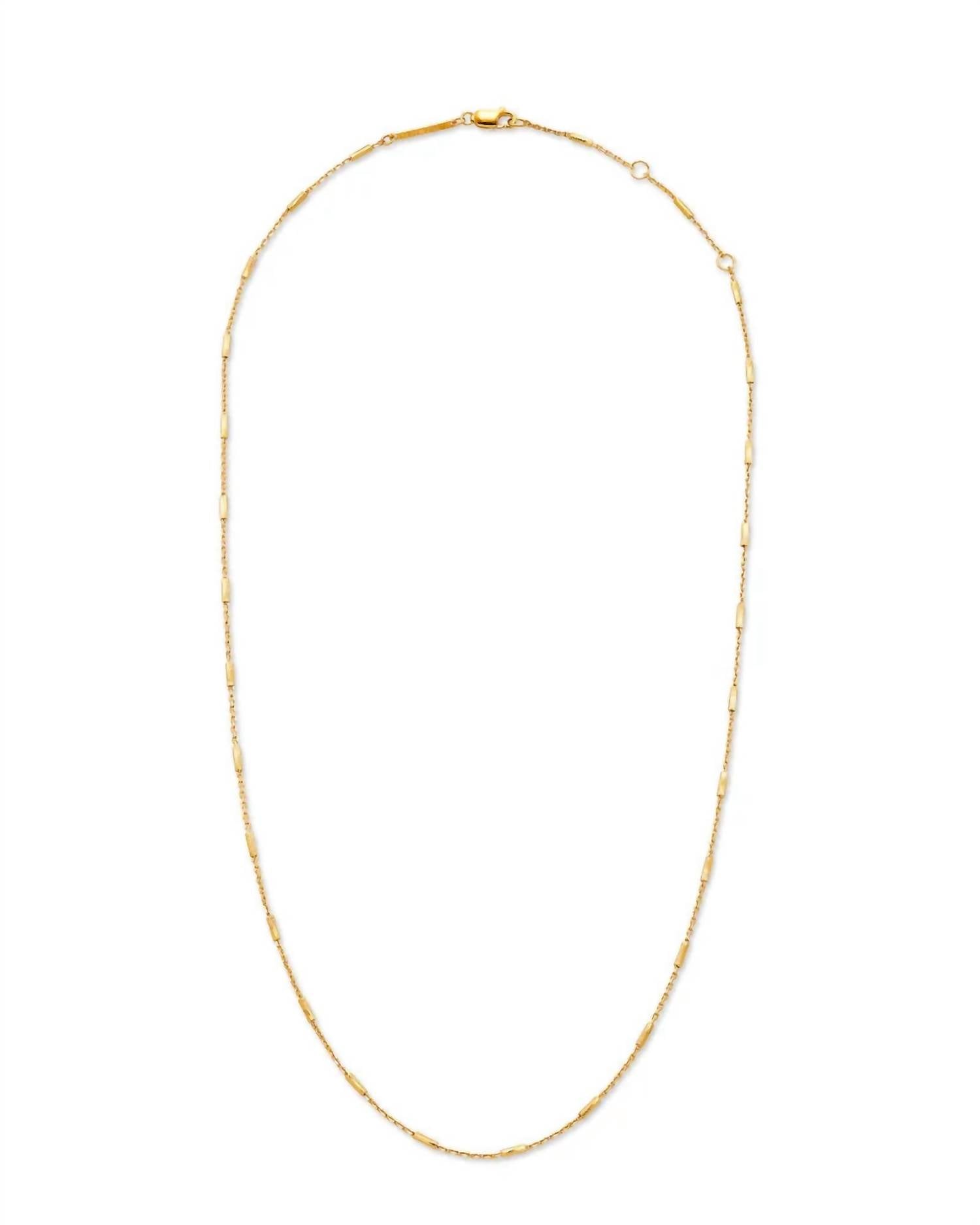 Women's Roll Bar Chain Necklace In Gold