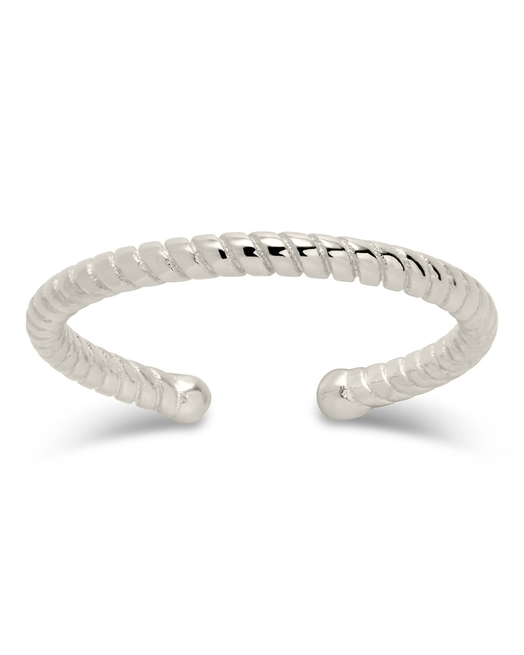Sterling Silver Rope Open Band Ring