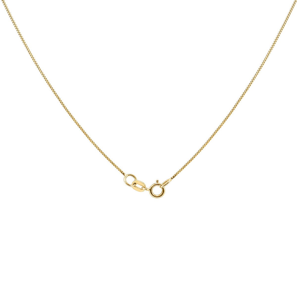 14K Yellow Gold Box Chain With Spring Ring Clasp