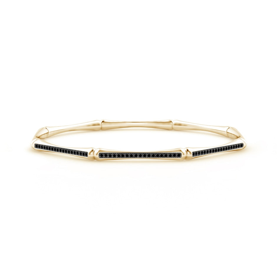 Natori x Angara Studded Indochine Bamboo Enhanced Black Diamond Bangle