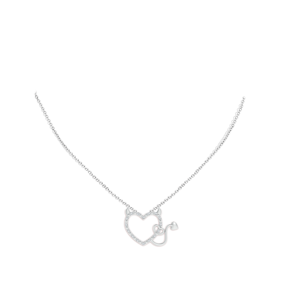 Diamond Devil Heart Pendant