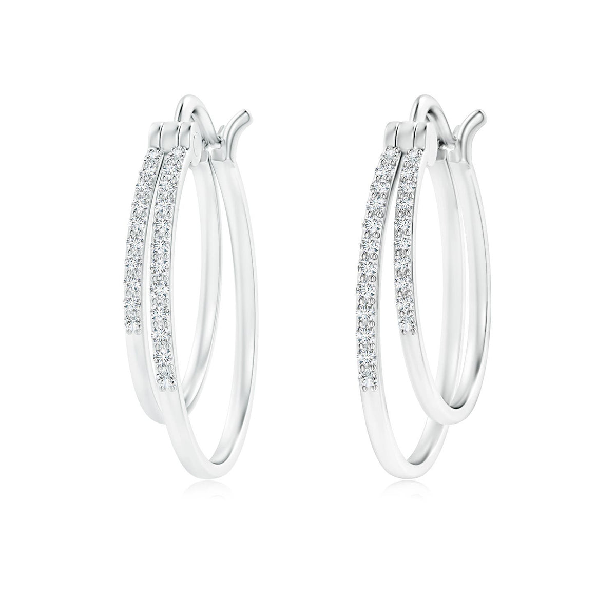 2.23 CTW Cushion London Blue Topaz Halo Stud Earrings in 18K White Gold