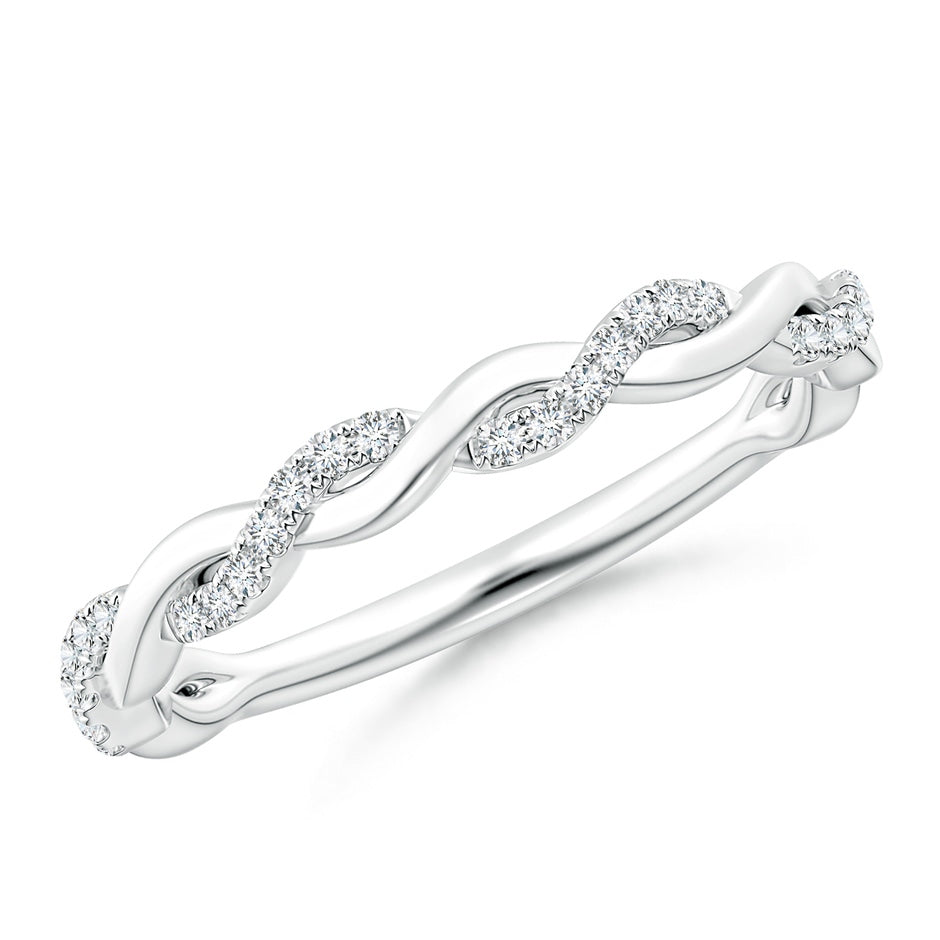 Pave-Set Diamond Twist Ring For Her