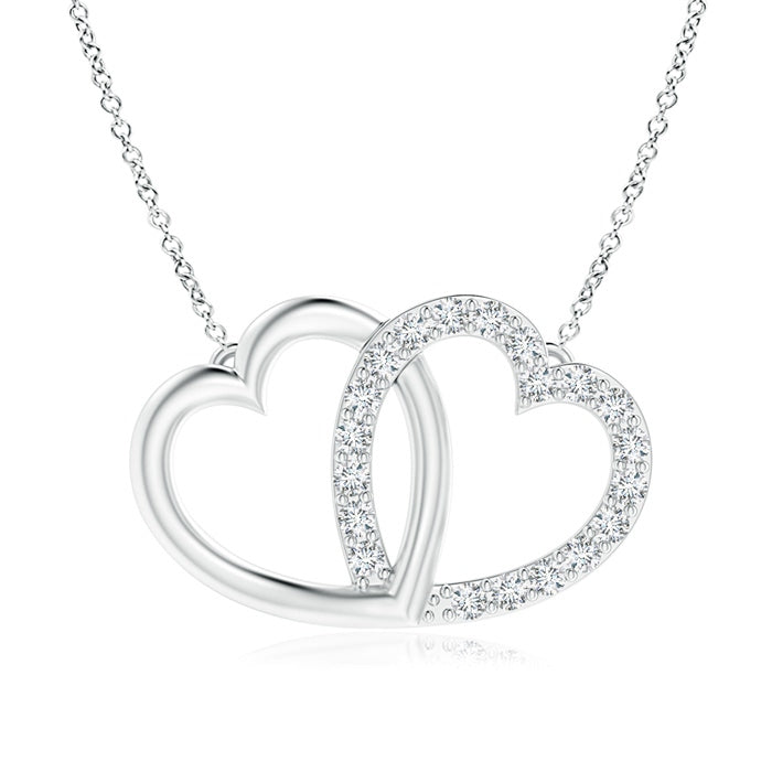 Diamond Interlocking Heart Necklace