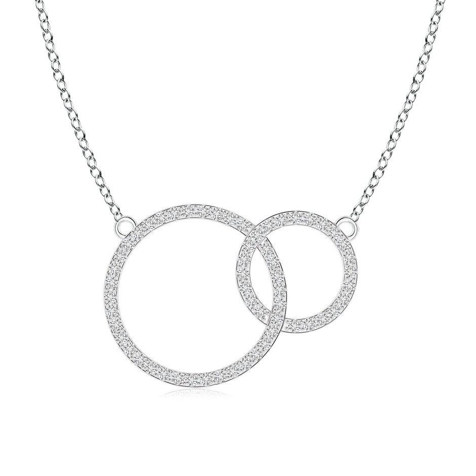 Diamond Encrusted Interlocking Circle Necklace