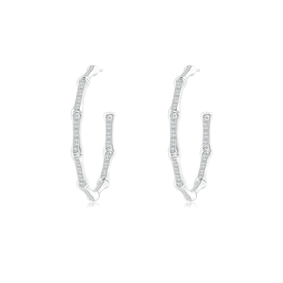 Natori x Angara Medium Circular Studded Indochine Bamboo Hoops