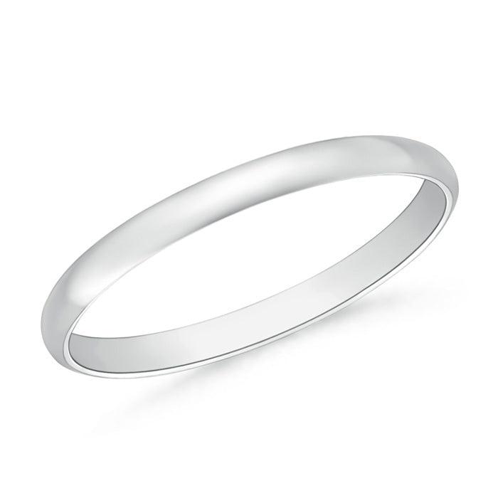 High Polished Plain Dome Wedding Band for Her