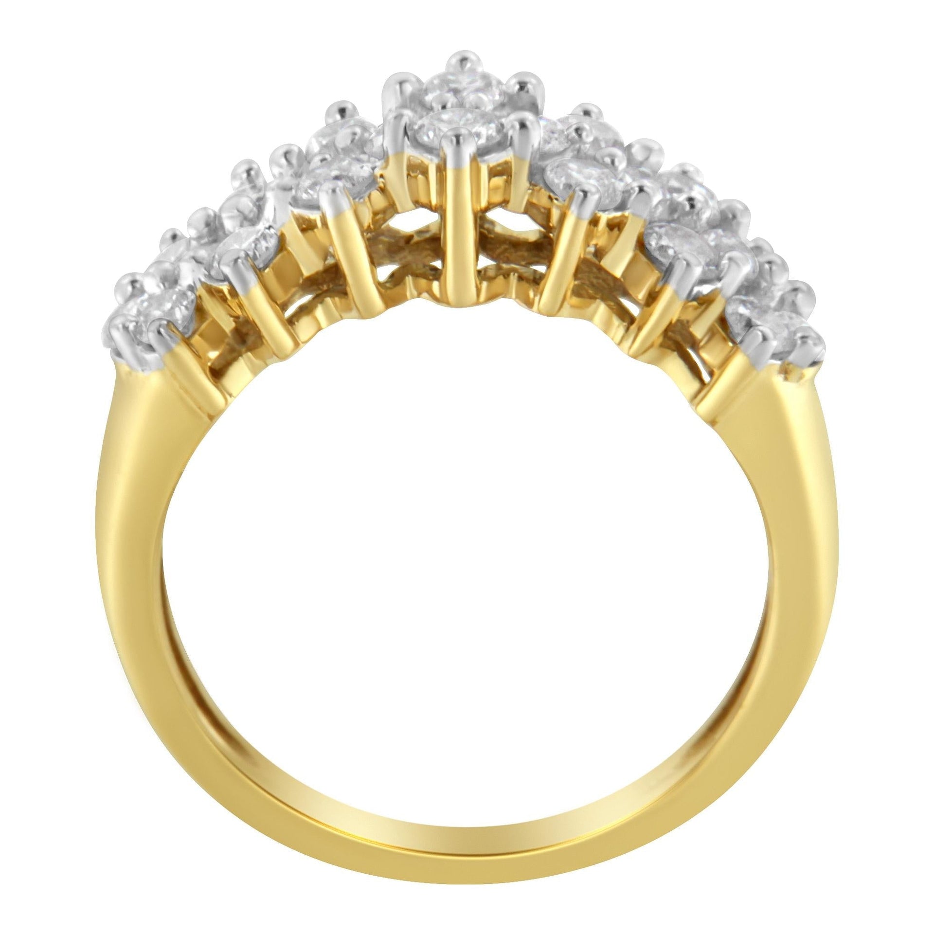 10K Yellow Gold Round Diamond Ring (1 cttw, J-K Color, I1-I2 Clarity)