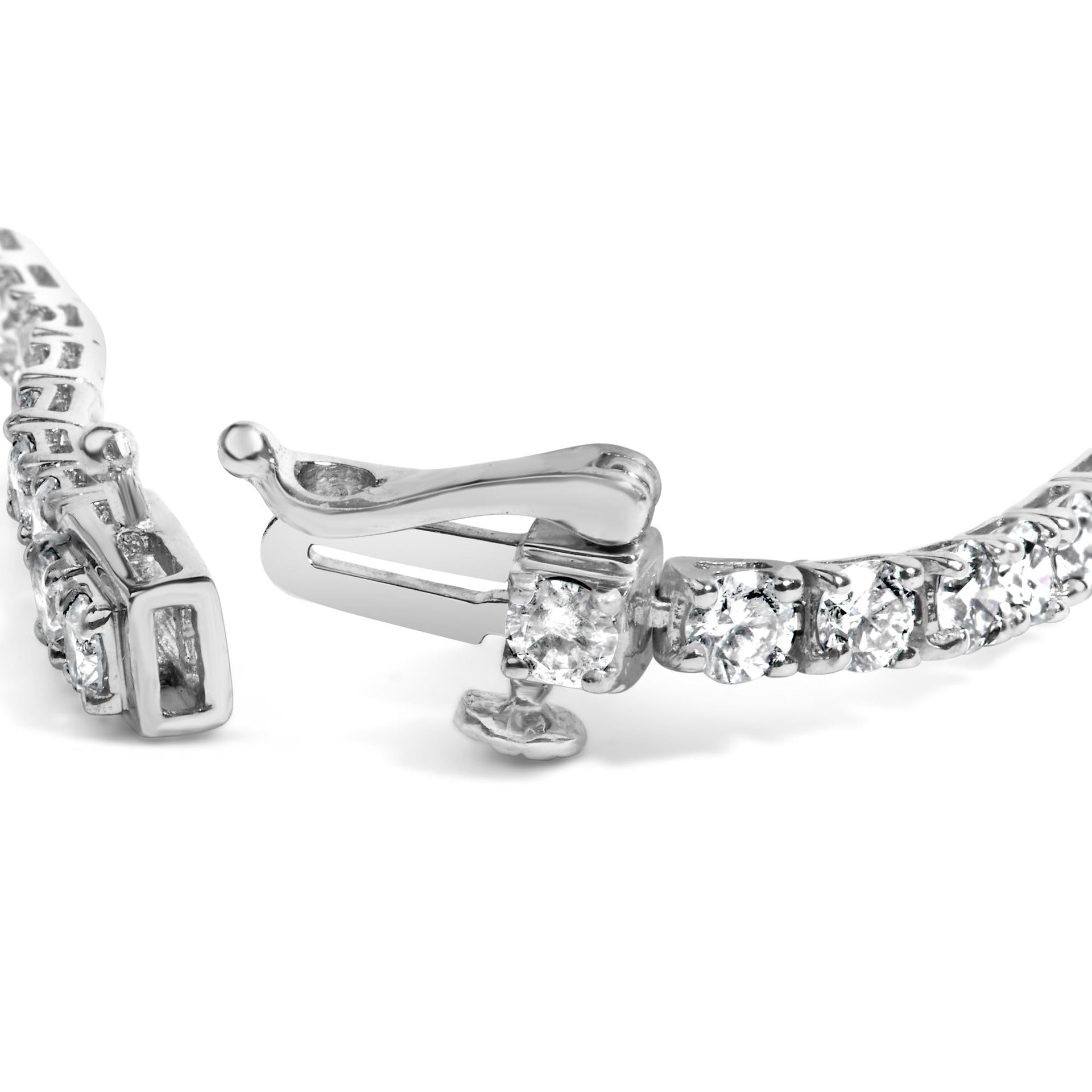 .925 Sterling Silver 5.0 Cttw Lab-Grown Diamond Tennis Bracelet - 7.25'