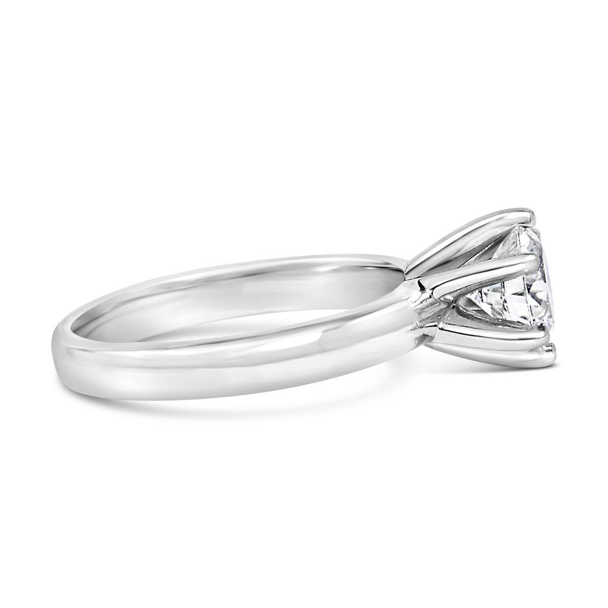.950 Platinum 1.0 Cttw 6 Prong Set Diamond Solitaire Engagement Ring (H-I Color, VS2-SI1 Clarity) - Ring Size 7