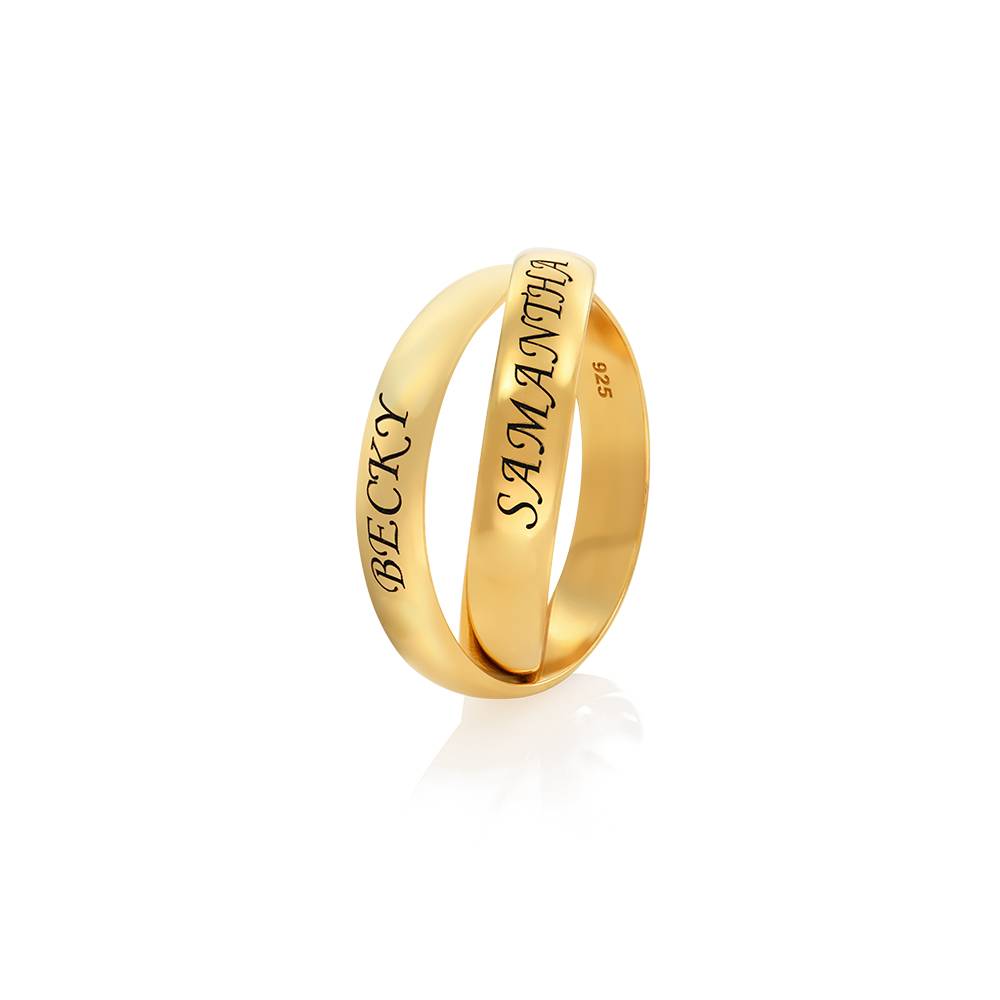 2 Charlize Russian Rings in 18K Gold Plating