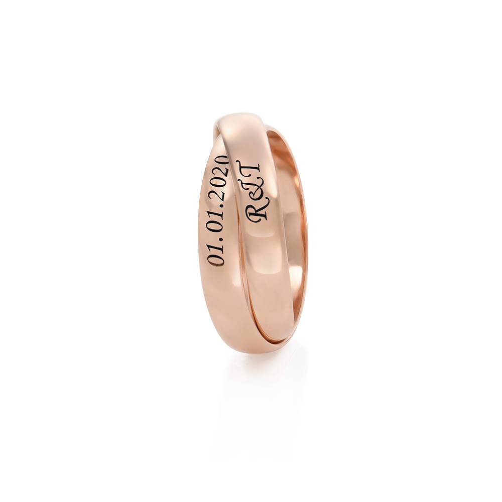 2 Charlize Russian Rings in 18K Rose Gold Plating