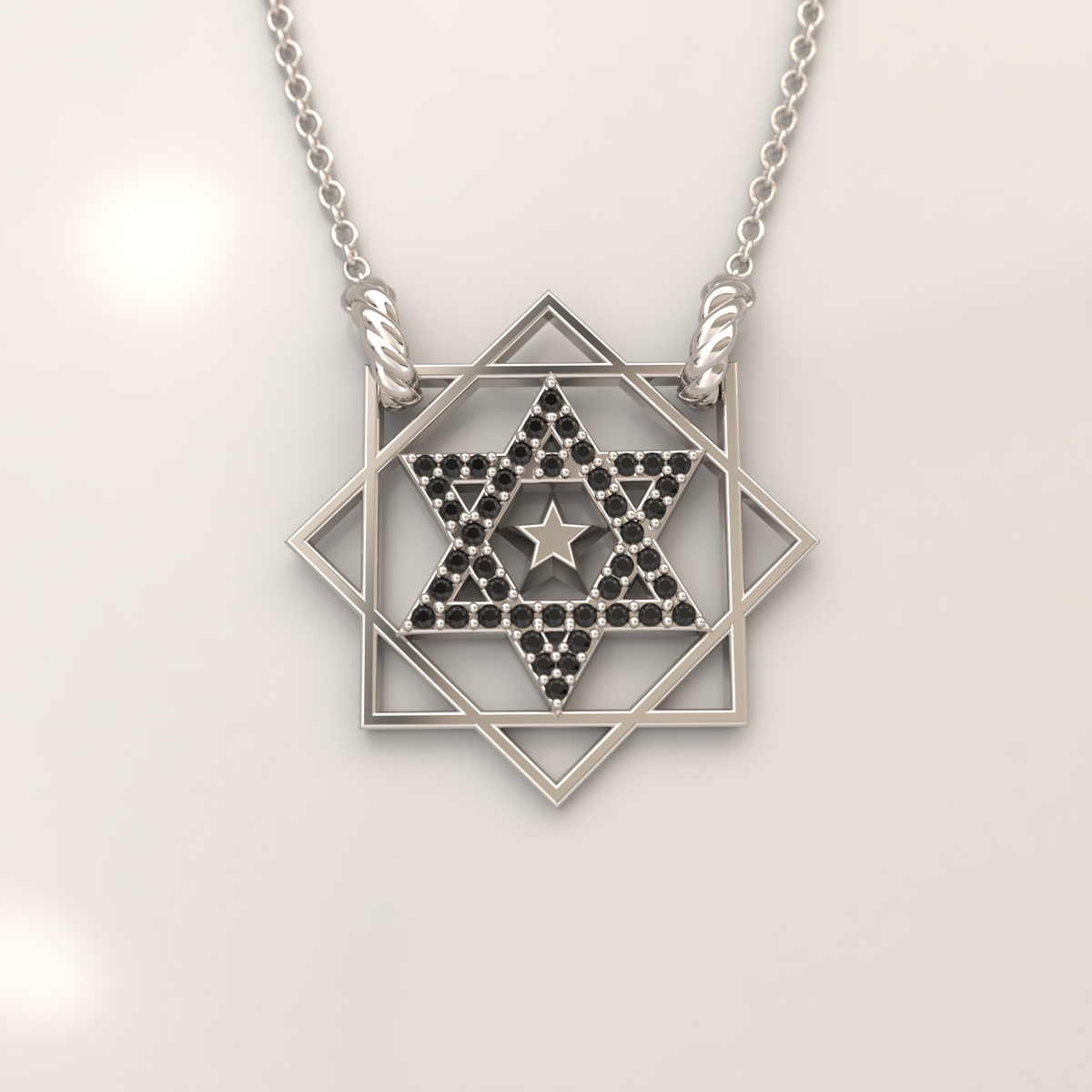 Sterling Silver & Black Diamonds