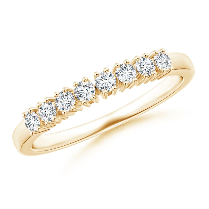 Eight Stone 4-Prong Set Diamond Wedding Ring