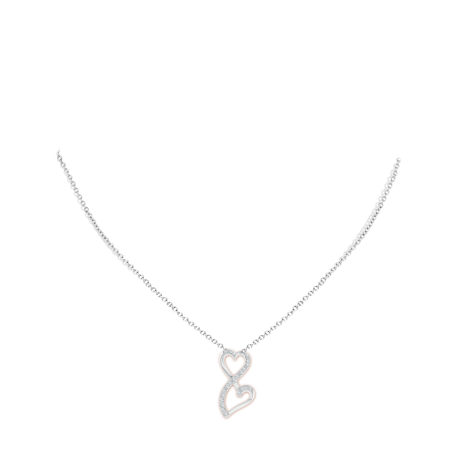Lab-Grown Diamond Double Heart Infinity Pendant