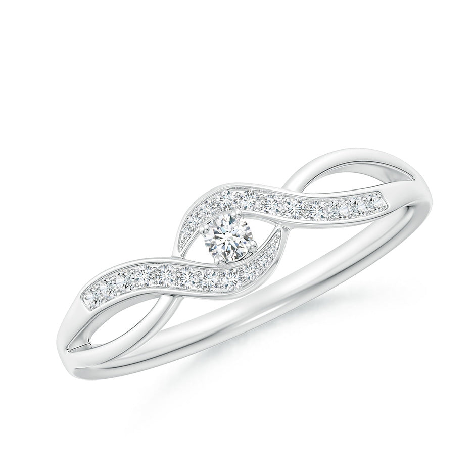 Solitaire Round Diamond Infinity Promise Ring