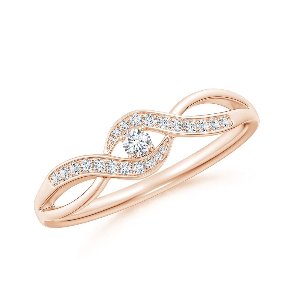 Solitaire Round Diamond Infinity Promise Ring