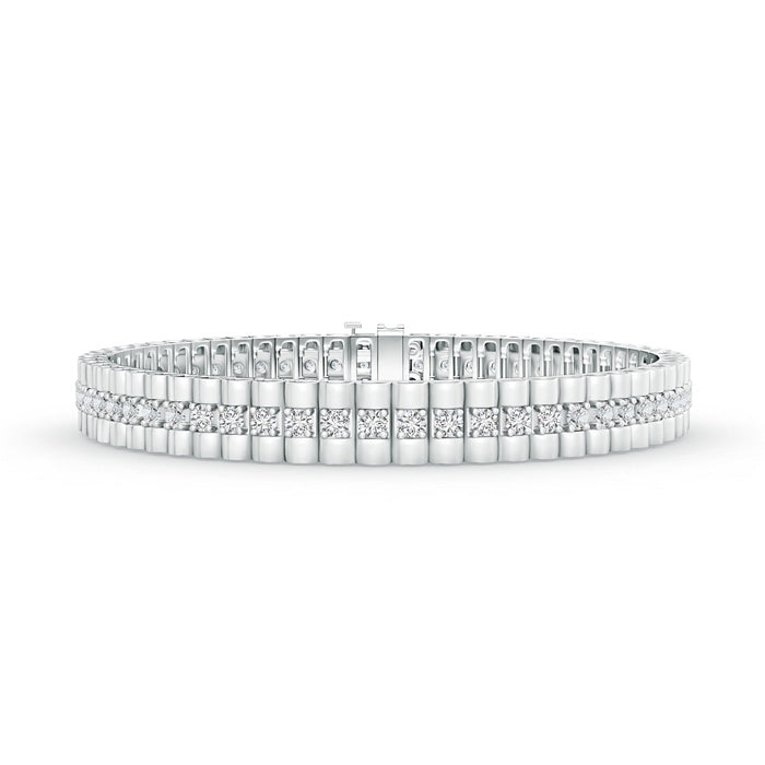 Prong-Set Round Diamond Link Bracelet