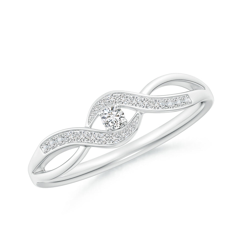 Solitaire Round Diamond Infinity Promise Ring