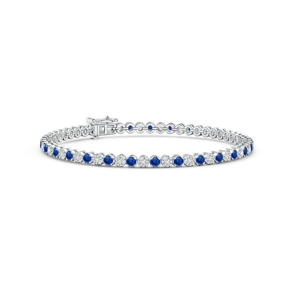 Classic Round Sapphire and Diamond Tennis Bracelet
