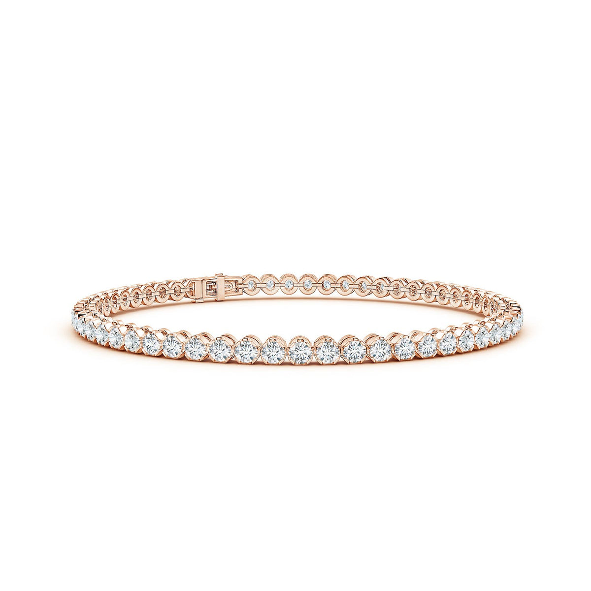 2.16 CTW Prong-Set Round Aquamarine and Diamond Alternating Tennis Bolo Bracelet in 14K Yellow Gold