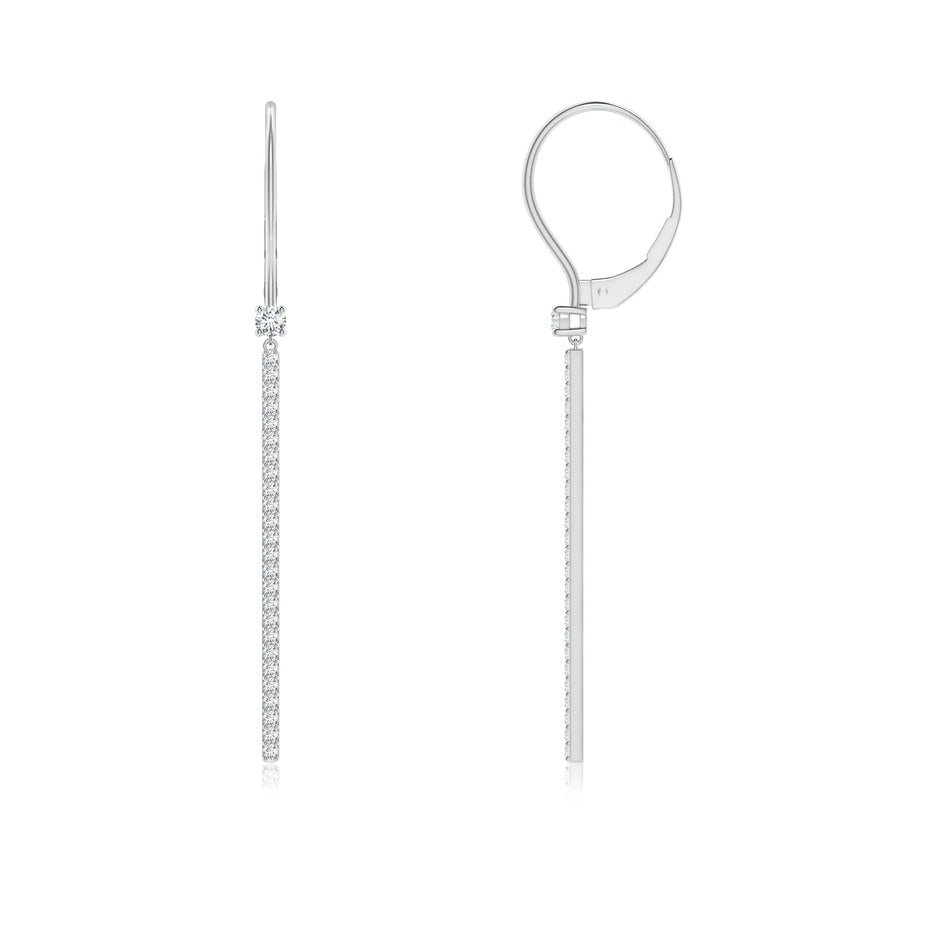 Lab-Grown Diamond Bar Leverback Earrings