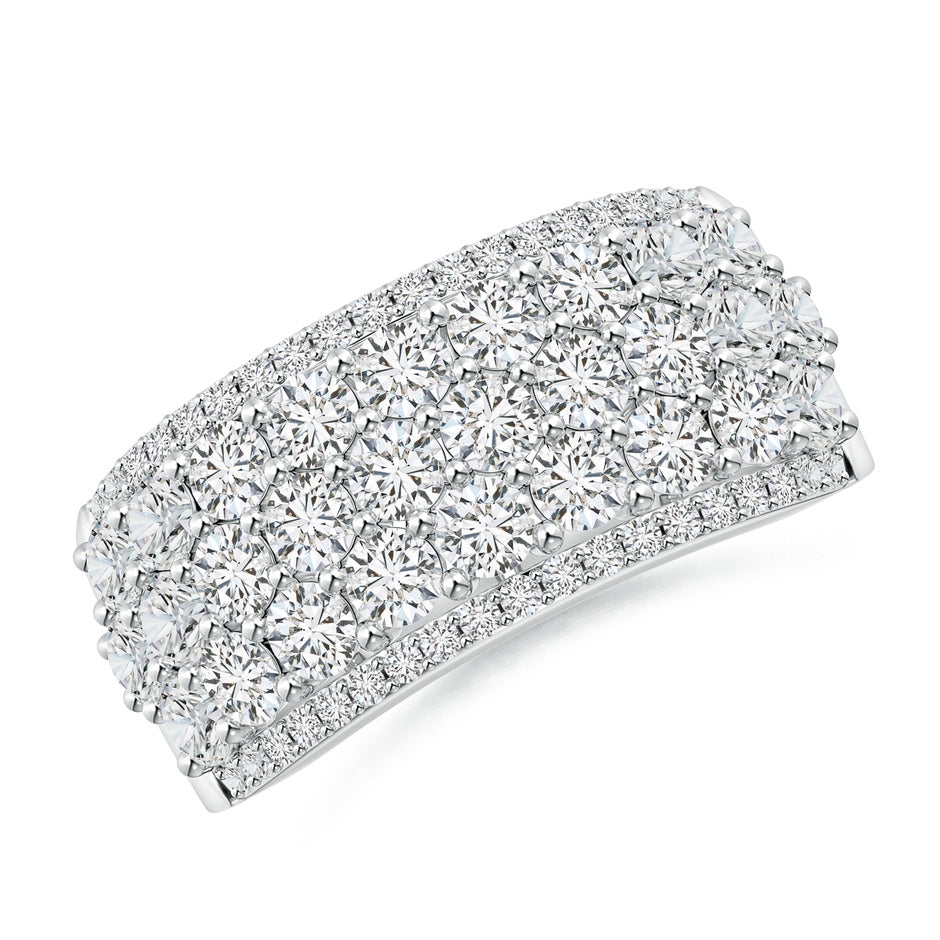 Five-Row Diamond Broad Anniversary Ring