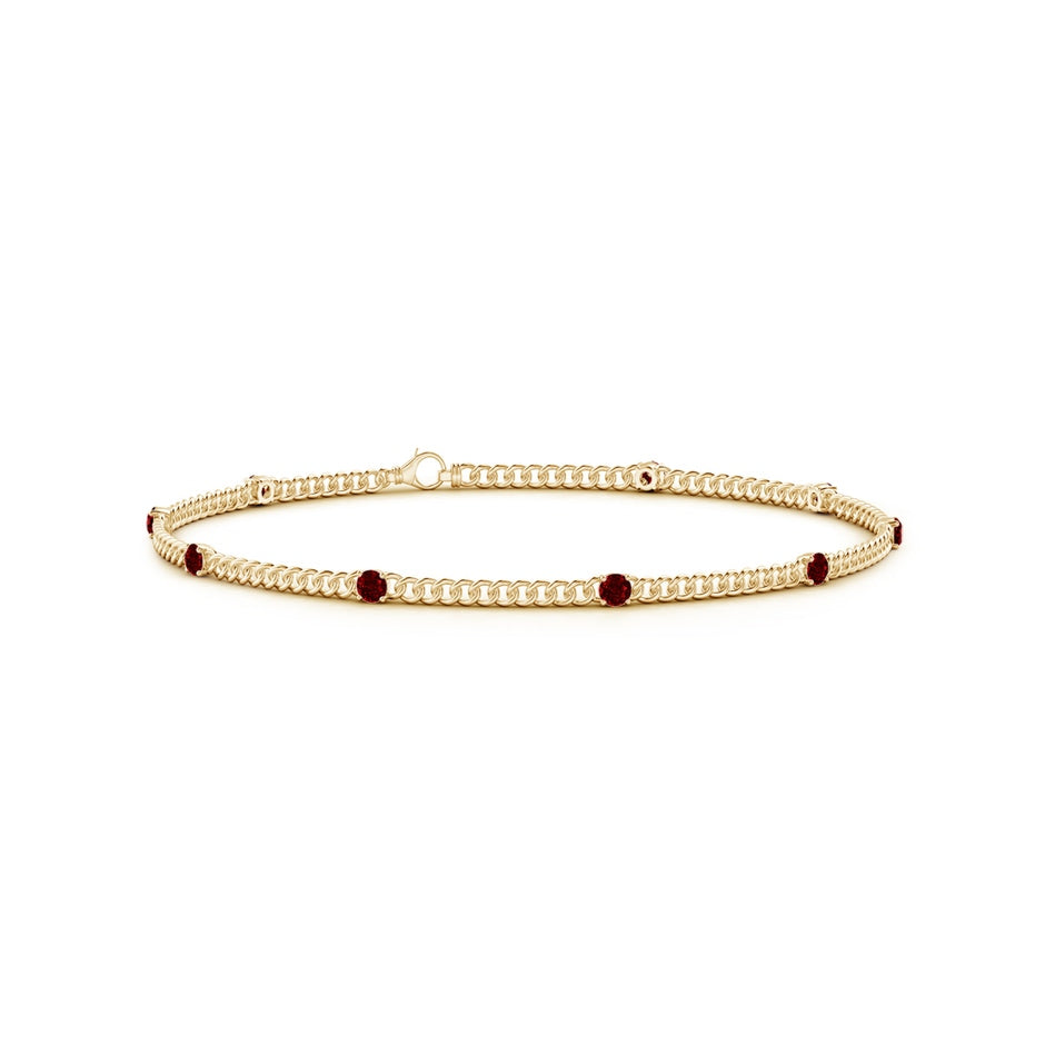 Prong-Set Ruby Station Bracelet