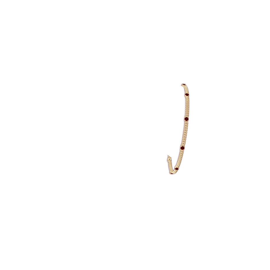 Prong-Set Ruby Station Bracelet