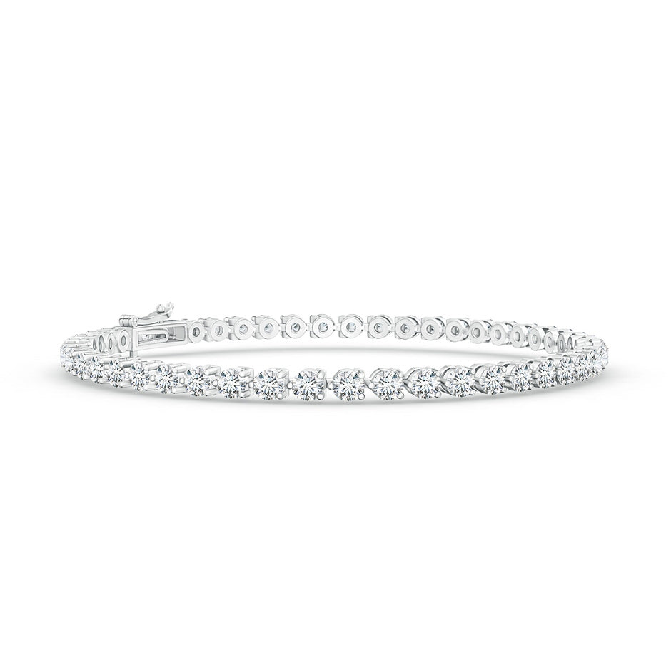 Prong-Set Round Lab-Grown Diamond Link Tennis Bracelet