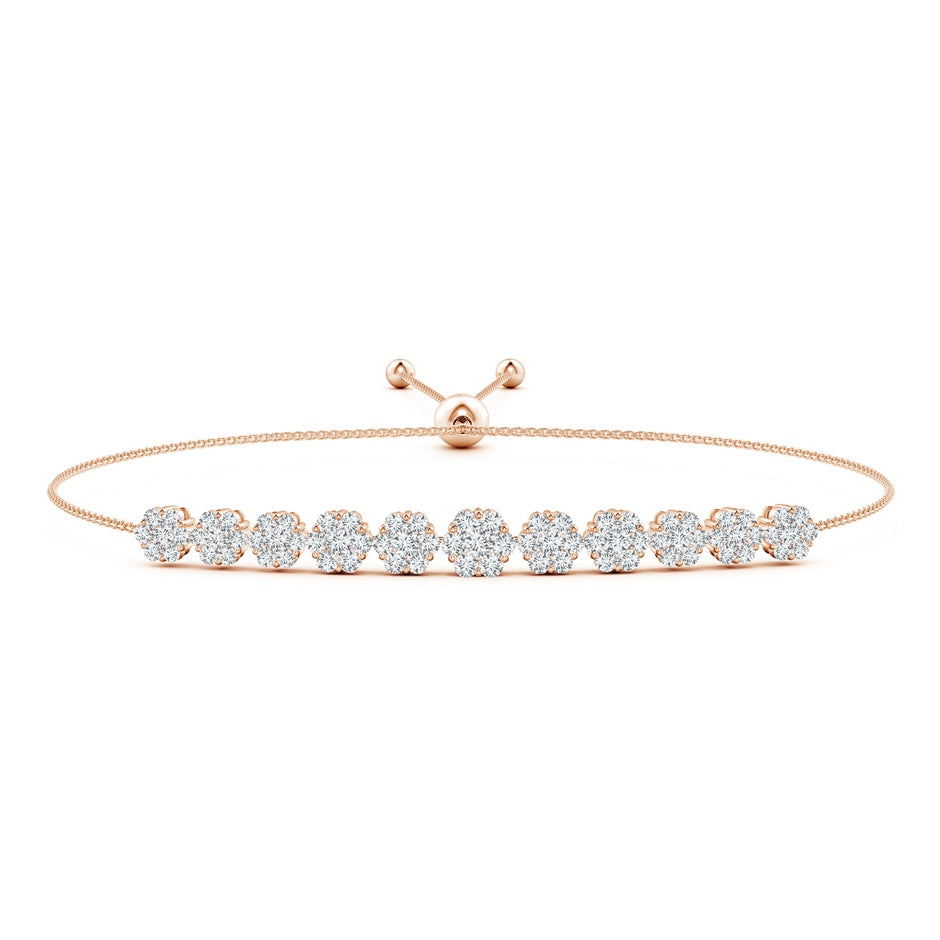 Lab-Grown Pressure-Set Round Diamond Bolo Style Bracelet