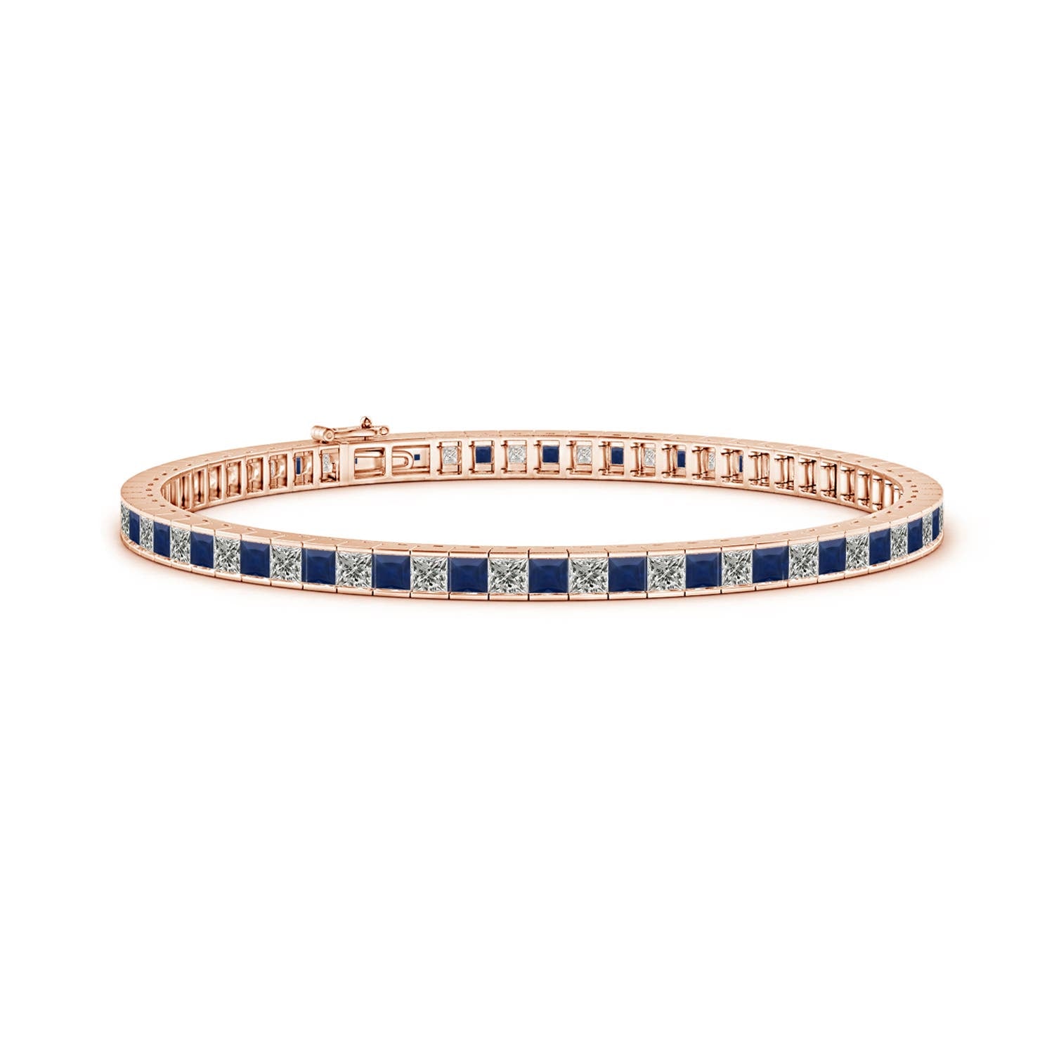 3.0 CTW Pear and Marquise Sapphire Olive Branch Bracelet in 14K Yellow Gold
