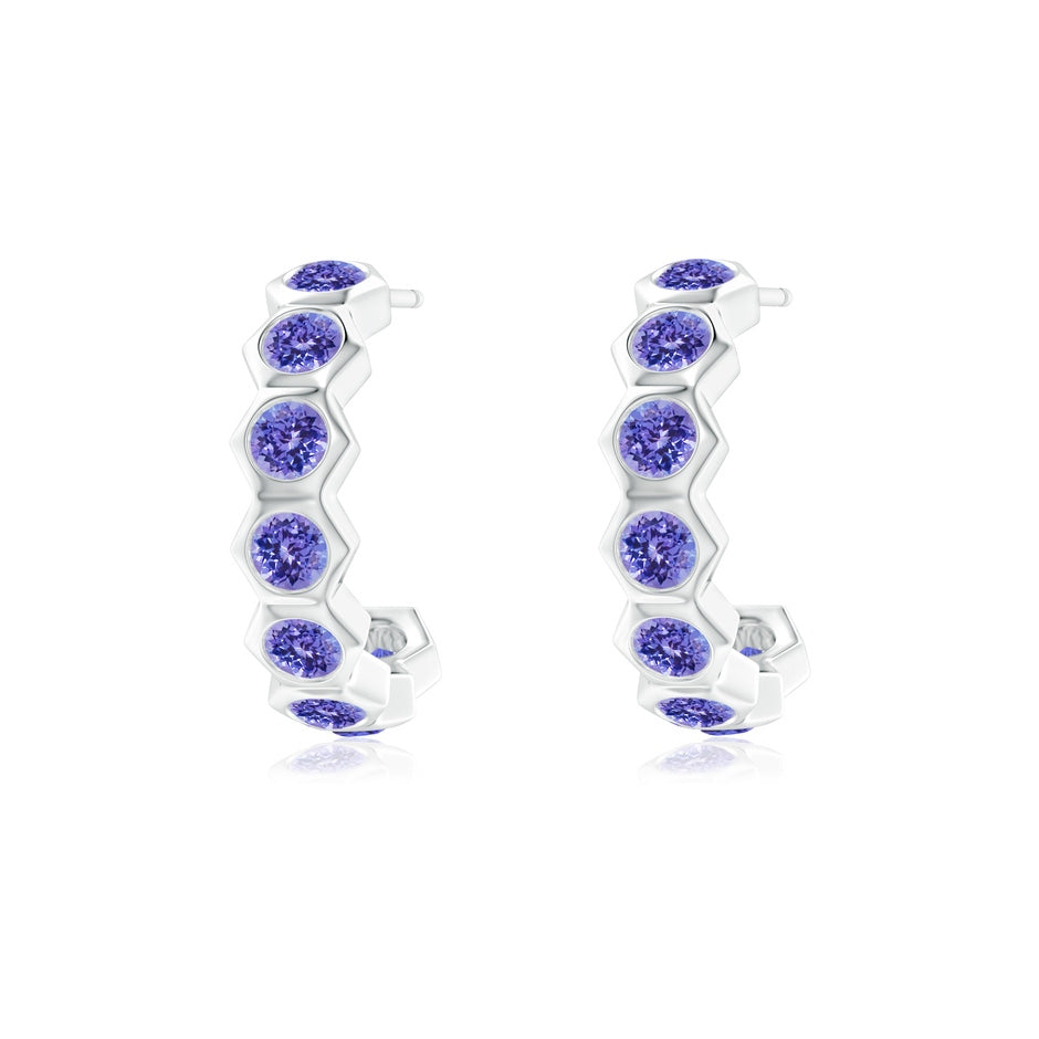 Natori x Angara Hexagonal Small Tanzanite  J-Hoops