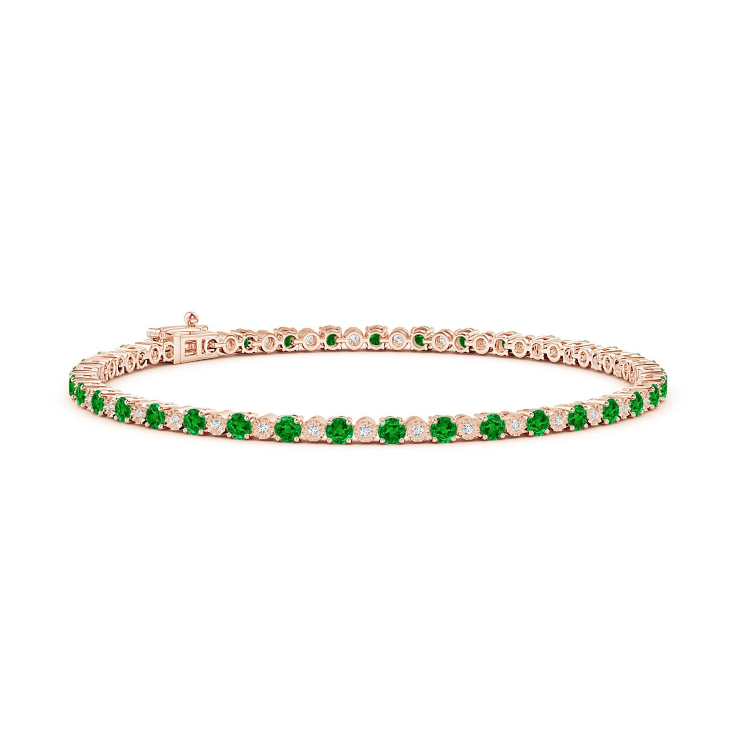 2.83 CTW Multi-Shape Emerald Station Bracelet in 18K Yellow Gold