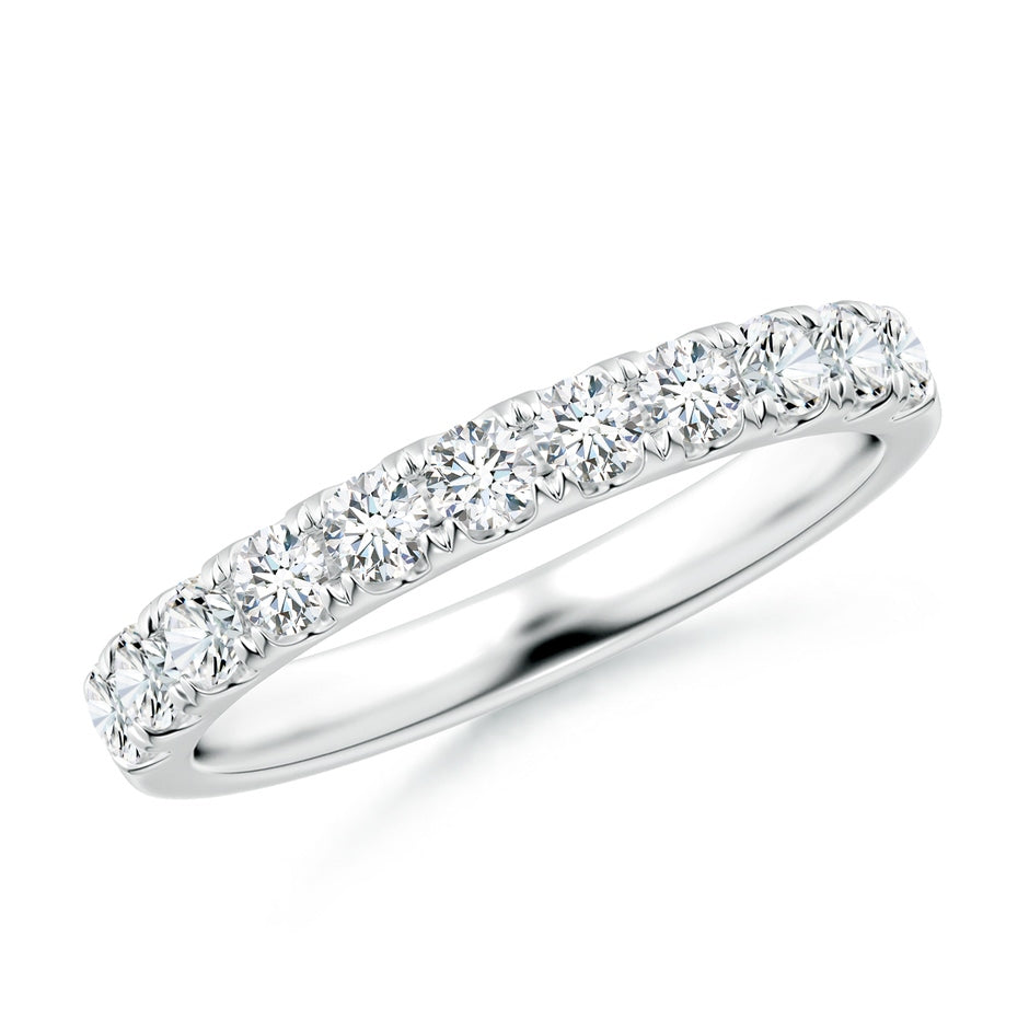 Classic Split Prong Diamond Half Eternity Wedding Ring