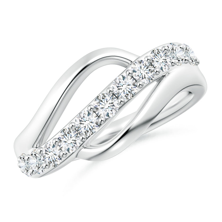 Diamond Swirl Bypass Ring