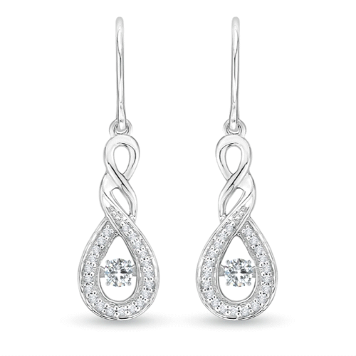 Rocking Diamond Infinity Drop Earrings