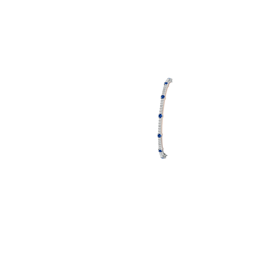 Diamond and Sapphire Station Stackable Bracelet