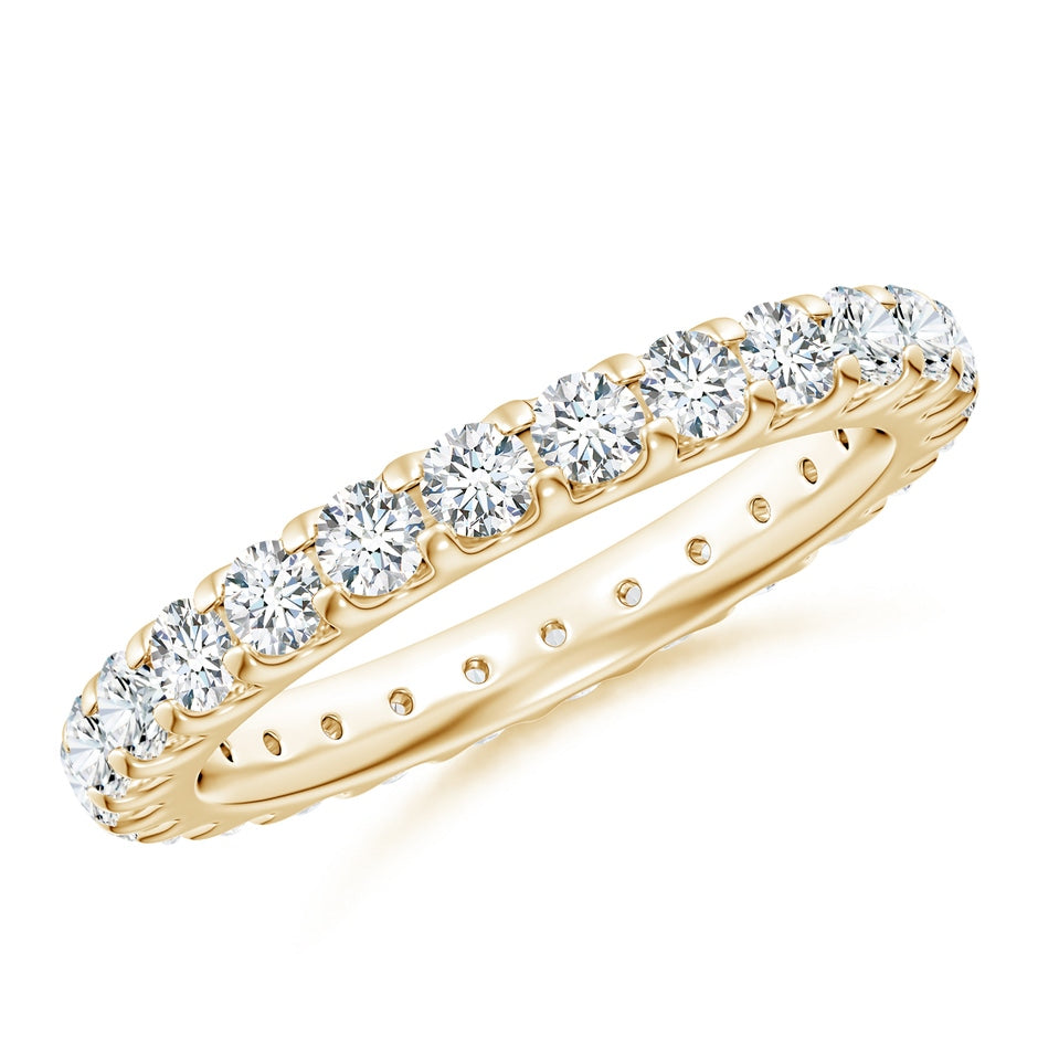 Lab-Grown Shared Prong-Set Diamond Eternity Wedding Band for Her