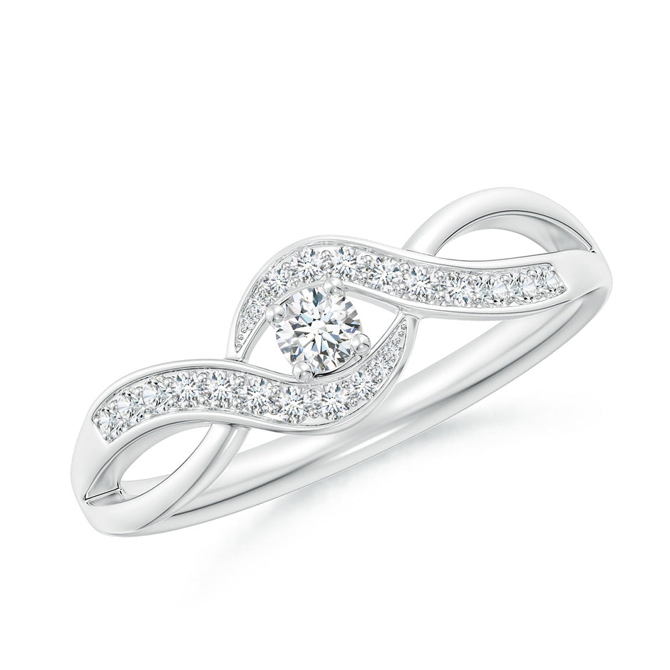 Solitaire Round Diamond Infinity Promise Ring